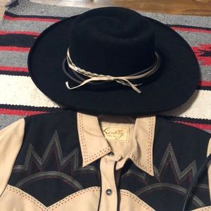 Rodeo king black felt hat